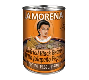La Morena Refried Black Beans 15.52 oz