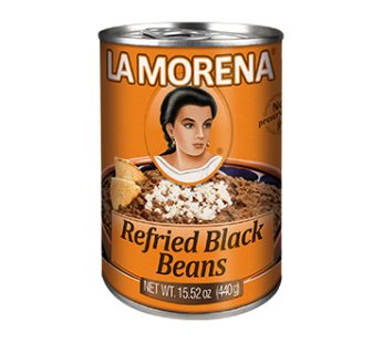 La Morena Refried Black Beans w/ j